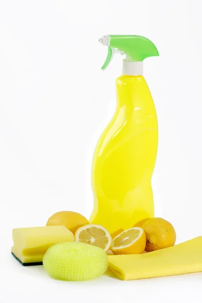 Yellow Lemon Cleaner — Stock Photo, Image