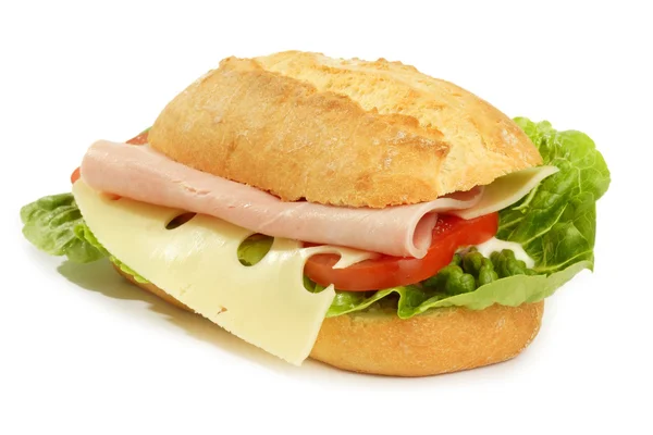 Sandwich de jamón y queso — Foto de Stock