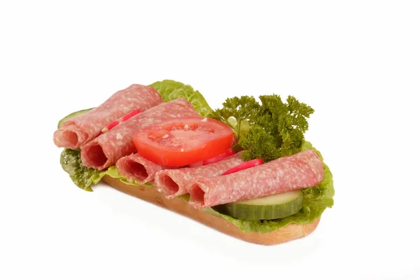 Szalámi szendvics — Stock Fotó