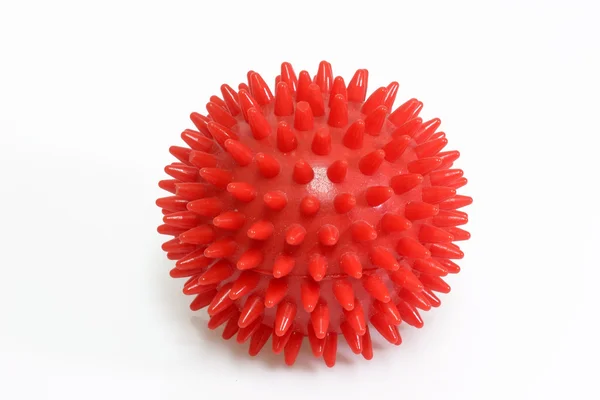 Червоний масаж м'яч — стокове фото
