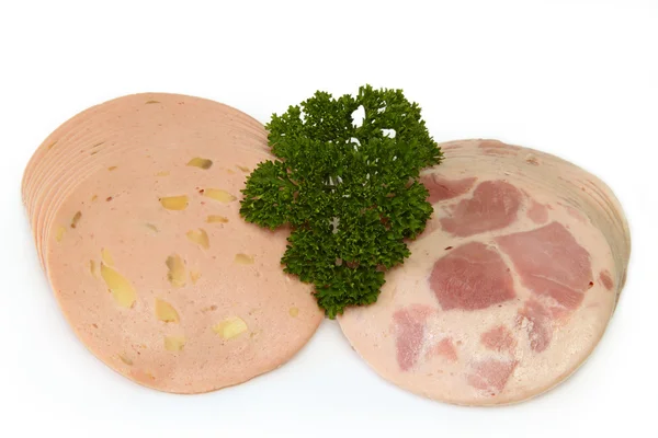 Sausage slices — Stock Photo, Image