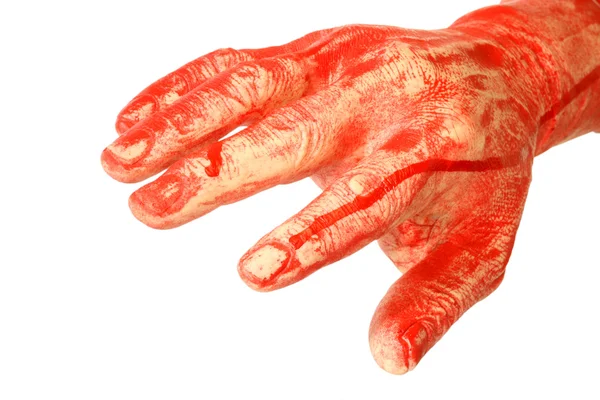 Blutige Hand — Stockfoto