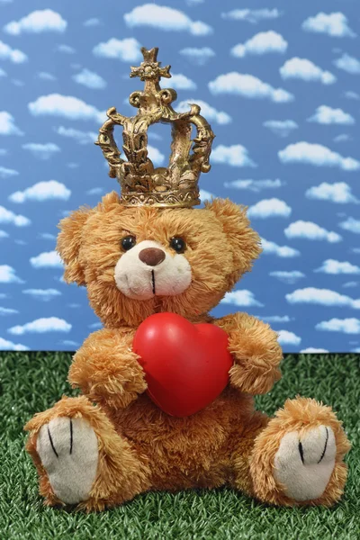 King teddy bear — Stock Photo, Image