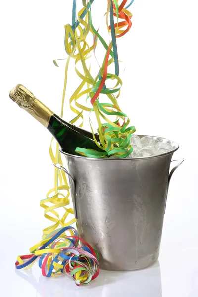 Festa med champagne — Stockfoto