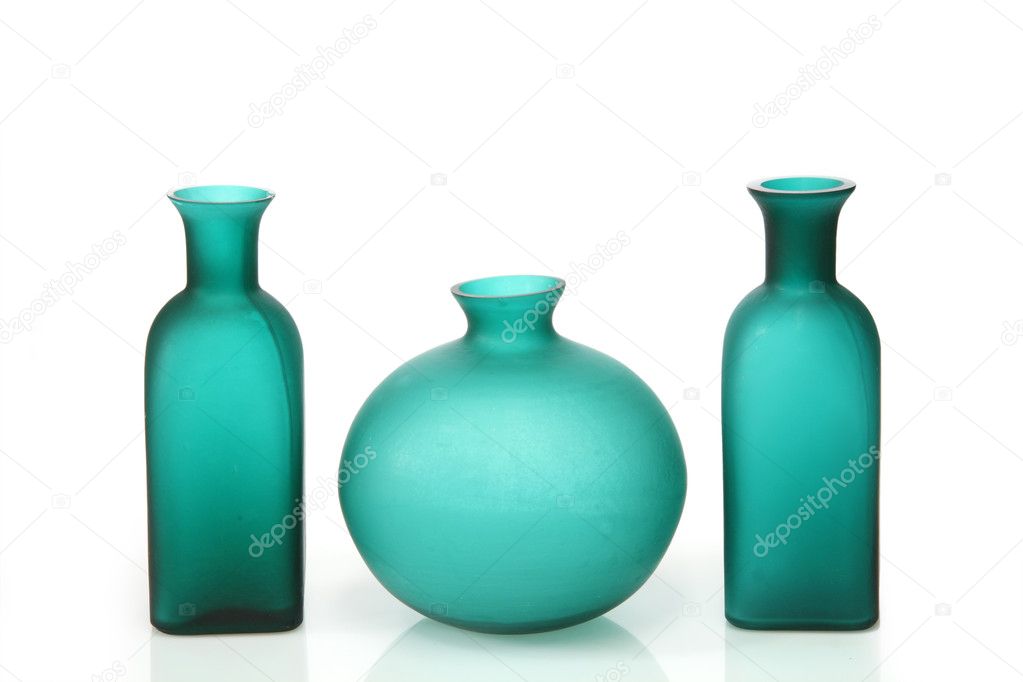 Green vases