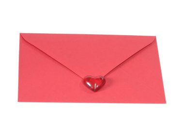 plastik kalpli kırmızı zarf