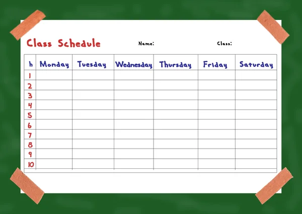 stock image Class schedule