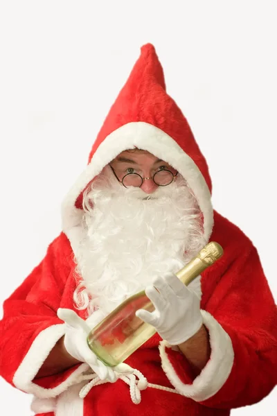 Santa com Champaigne — Fotografia de Stock