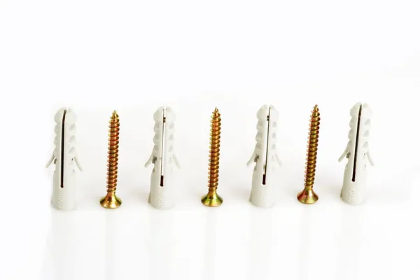 Screws and dowels_1 — Stock Photo, Image