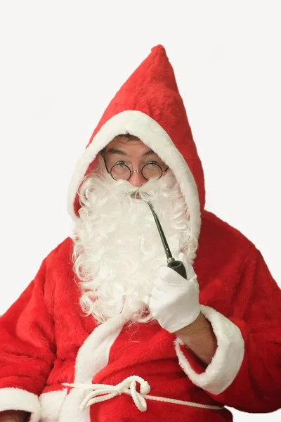 Santa with Pipe — Stock Photo, Image