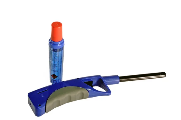 Blue gas lighter — Stock Photo, Image