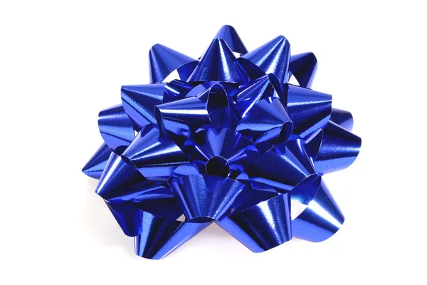 Blaue Geschenkschleife — Stockfoto
