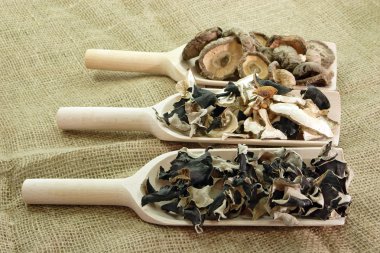 Dried asia Mushrooms clipart