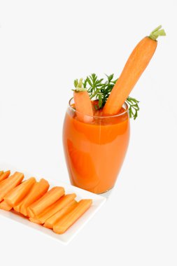 Glass of carrot juice clipart