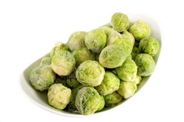 Frozen Brussel Sprouts in a bowl clipart