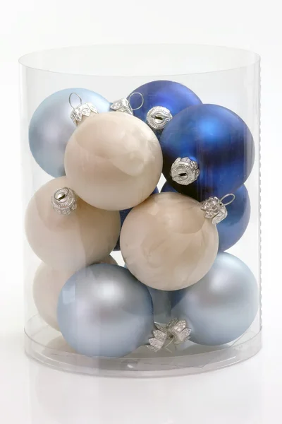 Mavi chrismas topları — Stok fotoğraf
