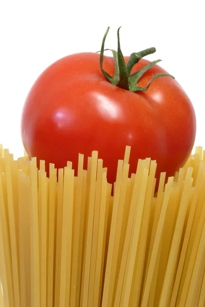 Tomat på spaghetti — Stockfoto