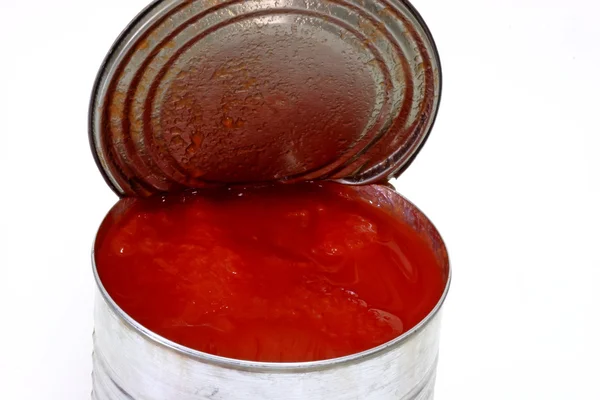 Tomates em uma lata — Fotografia de Stock