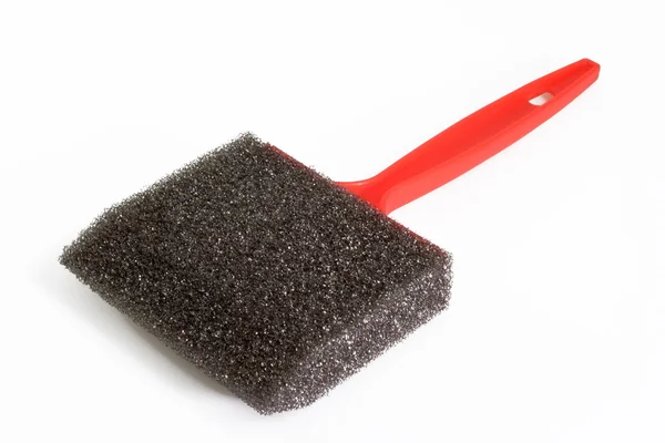 Siyah köpük boya fırçası — Stok fotoğraf