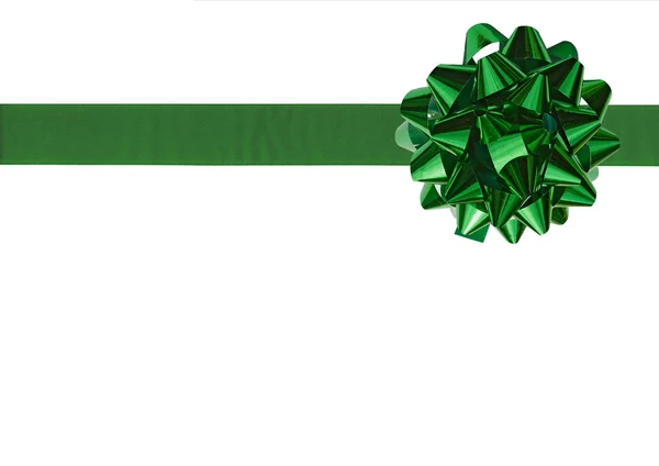 Grüne Geschenkschleife — Stockfoto