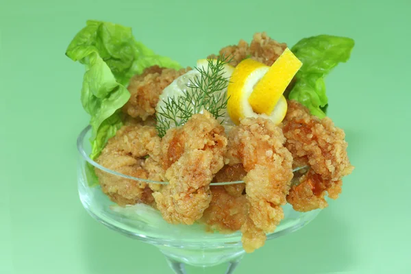 Deep fried Kings prawns — Stock Photo, Image