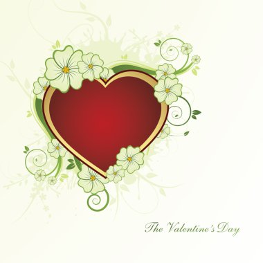 Background with heart for valentine da clipart