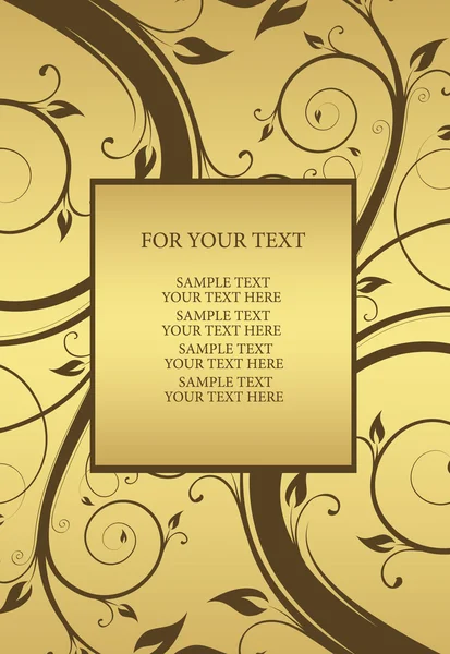 Gouden frame voor tekst — Stockvector