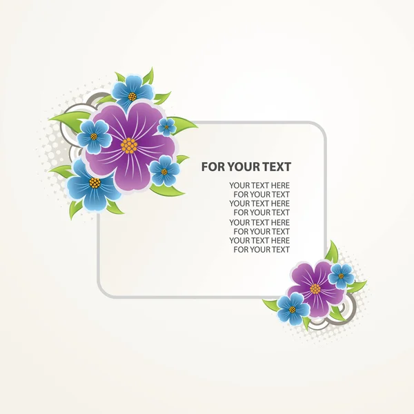 Floral πλαίσιο για κείμενο — Διανυσματικό Αρχείο