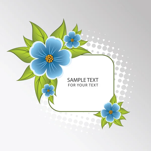 Marco floral para texto — Archivo Imágenes Vectoriales
