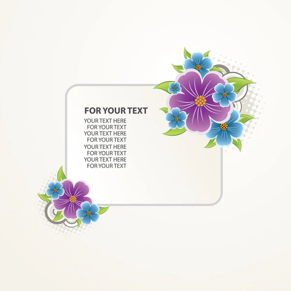 Floral frame for text — Stock Vector