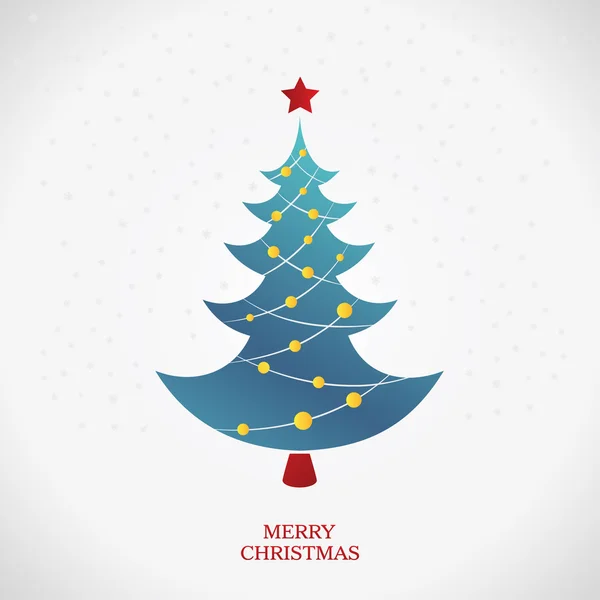 美しいクリスマスツリーのイラスト — ストックベクタ