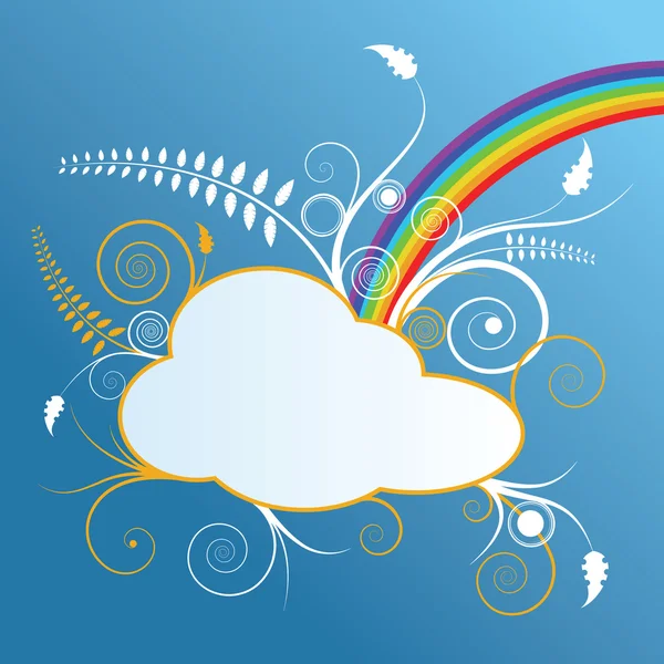 Design with cloud and rainbow