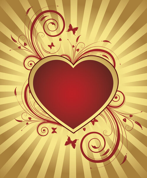 Background with heart for valentine day