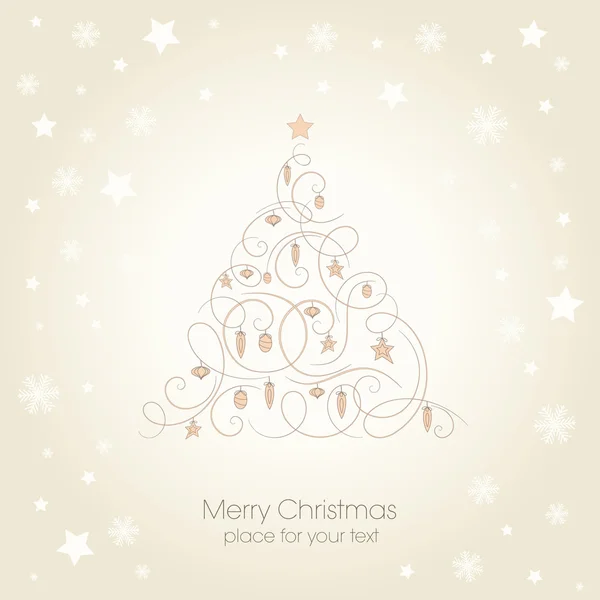 Hermosa ilustración del árbol de Navidad — Archivo Imágenes Vectoriales