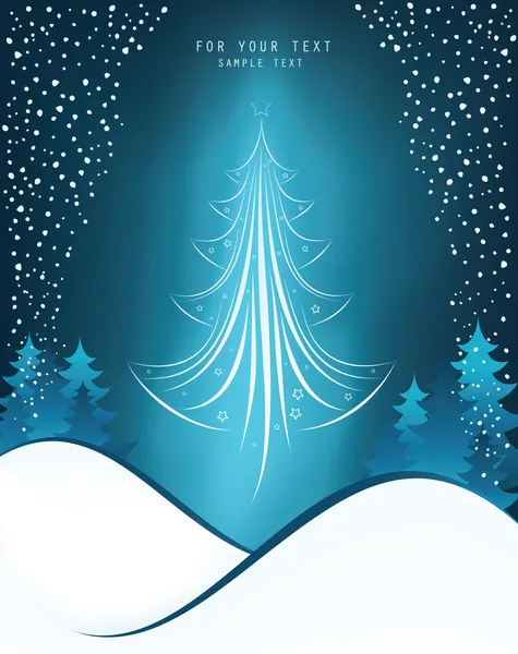 Winter Weihnachten Hintergrund — Stockvektor