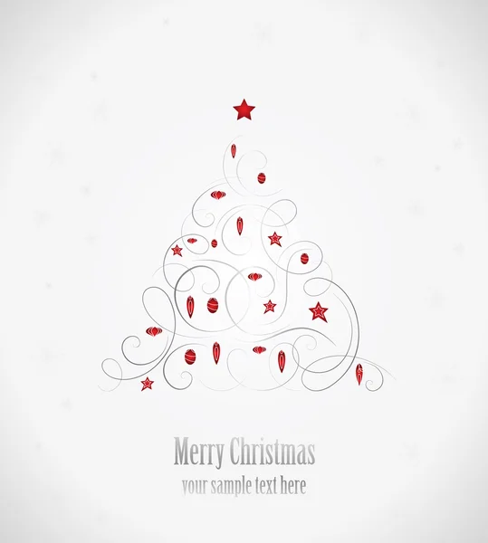 Όμορφη απεικόνιση χριστουγεννιάτικο δέντρο — Διανυσματικό Αρχείο