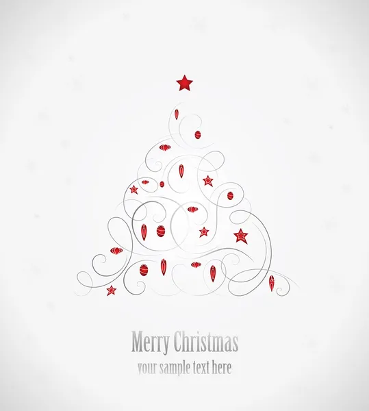 Gyönyörű karácsonyfa illusztráció Stock Illusztrációk