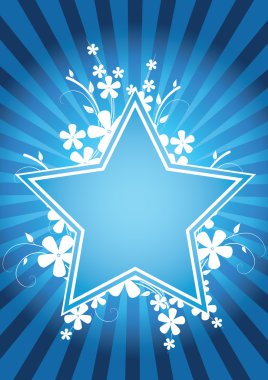 Flower star design clipart