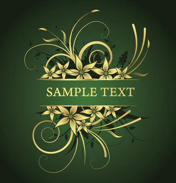 Golden frame for text — Stock Vector