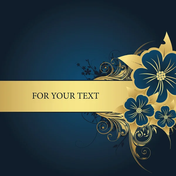 Cadre doré pour le texte — Image vectorielle