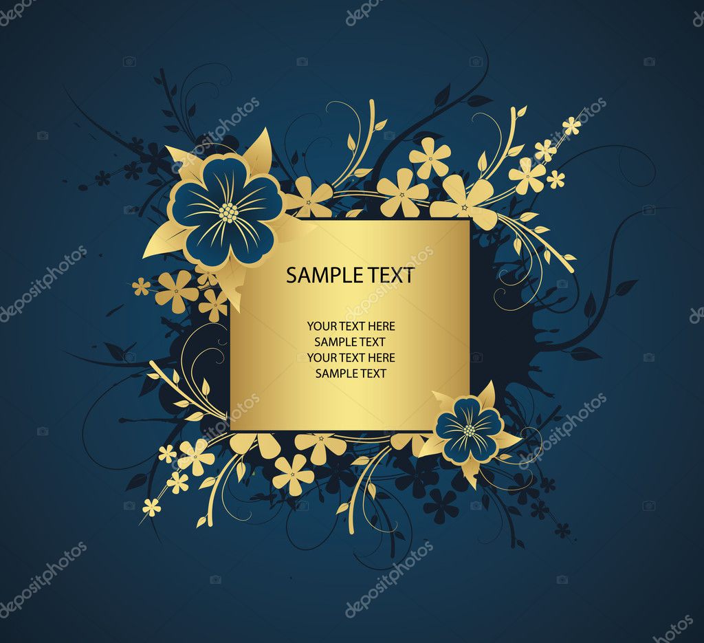 Golden frame for text Stock Vector Image by ©attsetski #1964260