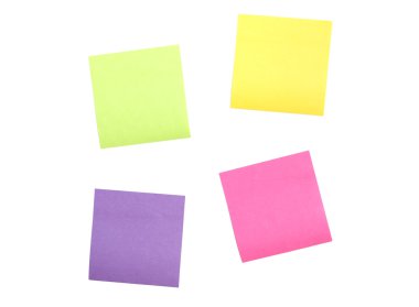 Four Scattered Post it Notes Far clipart