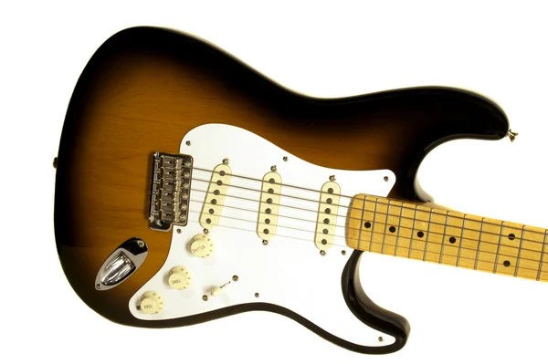 Gitara elektryczna ciała na białym tle — Zdjęcie stockowe
