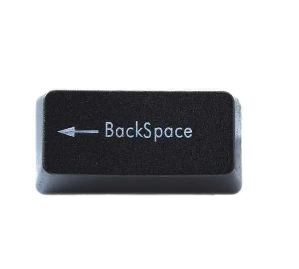 Backspace toets op het toetsenbord — Stockfoto