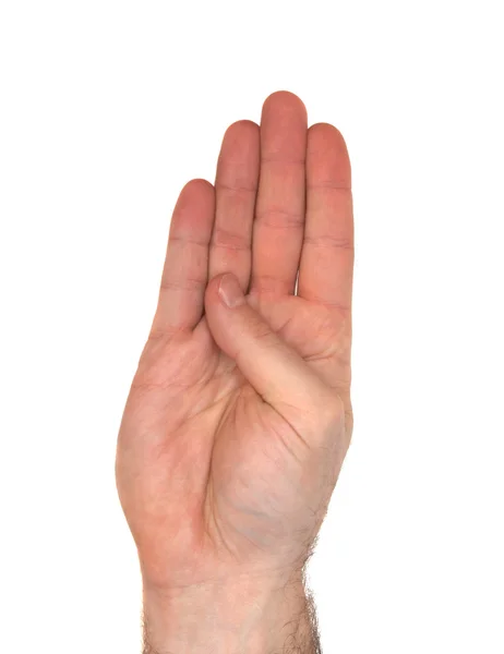 Carta B de ASL — Foto de Stock