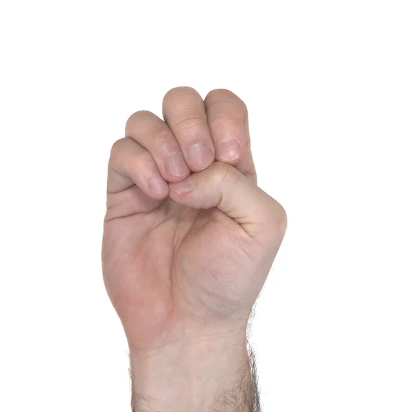 Буква E в ASL — стоковое фото