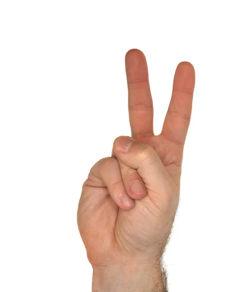 Carta V de ASL — Foto de Stock
