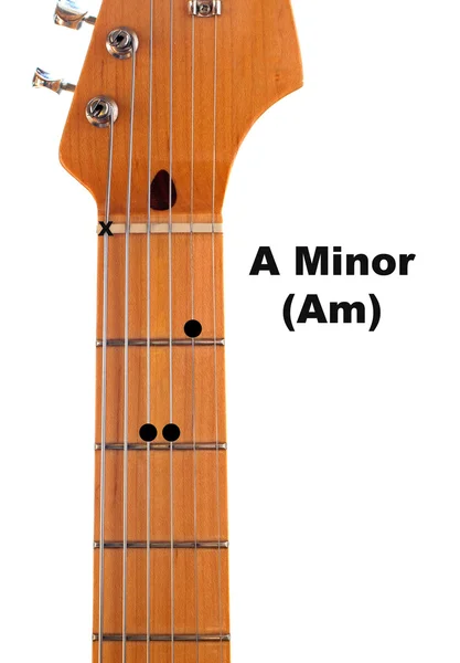 Diagrama de acordes de guitarra Am — Foto de Stock