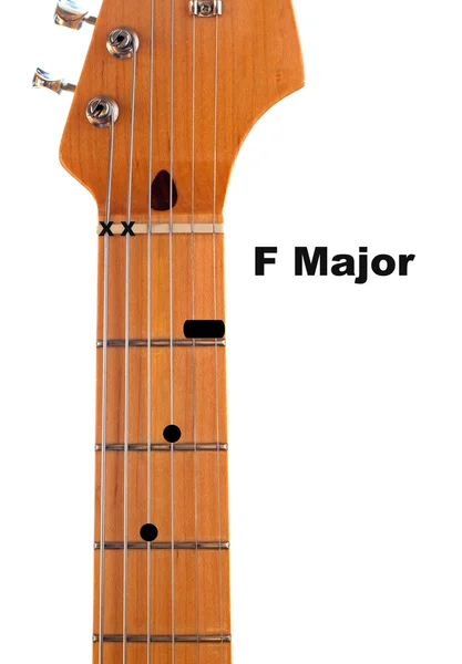 F gitár akkord diagram — Stock Fotó