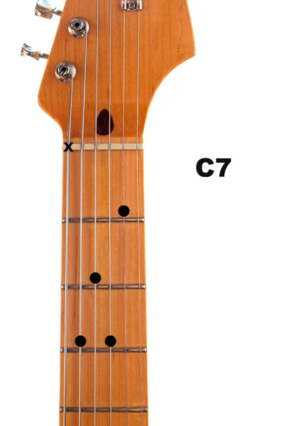 C7 吉他和弦图 — 图库照片